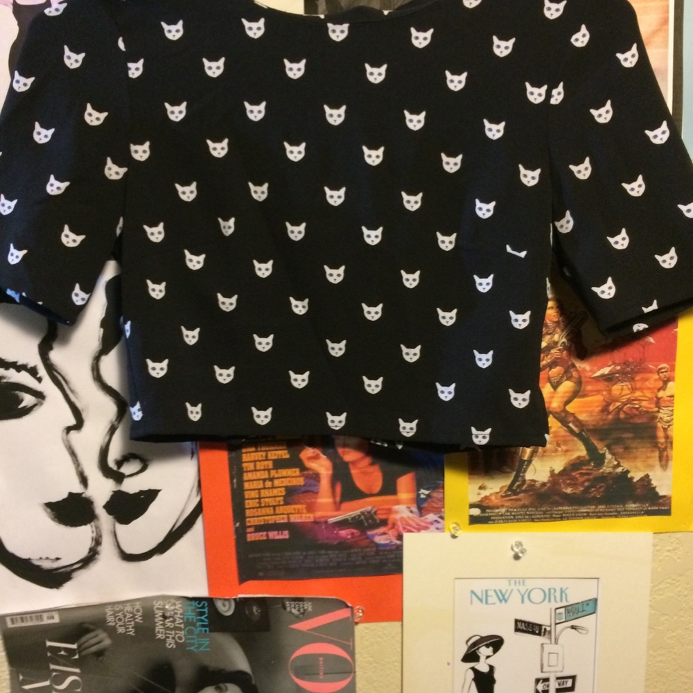 Cropped H&M Cat Top